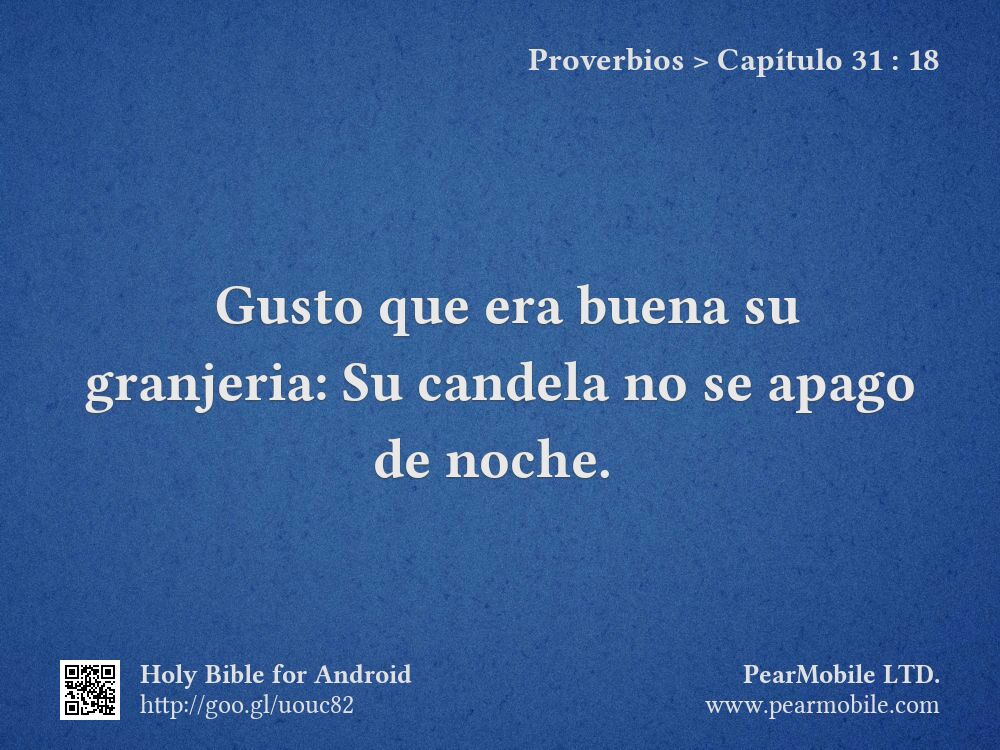 Proverbios, Capítulo 31:18